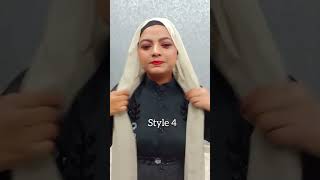 4 Easy & Daily Wear Hijab Styles With Chiffon Scarf #shorts #viral hijab tutorials #hijabstyle