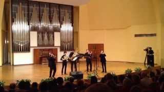 Marco Pierobon with students of kazakh Conservatory