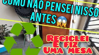 Reciclei esse material e fiz uma mesinha dobrável ♻️💡🛠👍