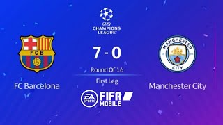 Fc Barcelona VS Manchester City #fcbarcelona #vs #manchestercity #roundof16 #fist #leg #fcmobile