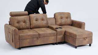 storage sofa Installation Video of  W1568S00003