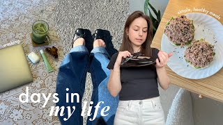 living at home diaries | healthy meals, movement, spring shopping & slow days