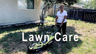 Doing My Daughter's Yard |Yard CLEANUP, MOWING WEEDS | MOOREGIRL