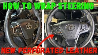 How to Wrap Leather Steering Wheel for Toyota Avalon, Highlander, Camry