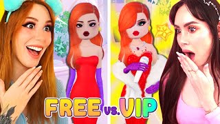 FREE vs VIP CHALLENGE in Dress To Impress with LEAH ASHE! DTI on Roblox