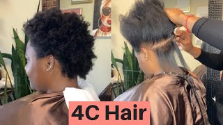 😳 Silk Press on 4c Hair // Natural Hair Silk Press