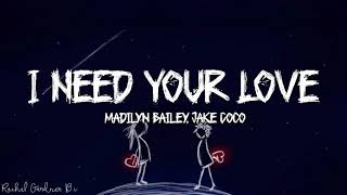 I Need Your Love - Madilyn Bailey, Jake Coco Lyrics