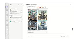 Генеративный ИИ Designer в чате Microsoft Teams.  Предварительная версия