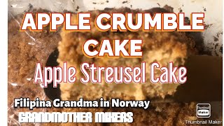 APPLE CRUMBLE CAKE easy and yummy | APPLE STREUSEL CAKE