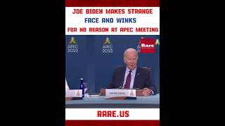 Joe Biden makes strange face and winks for no reason at APEC meeting…