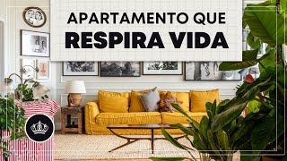 Apartamento no RIO com RAÍZES BRASILEIRAS, muito GARIMPO, CORES e PLANTAS