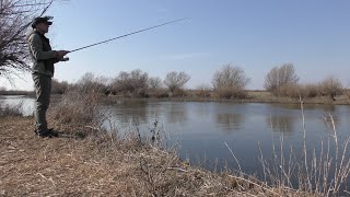 Прекрасный день на рыбалке. Весна пришла, природа оживает. Рыбалка в Астрахани в конце февраля.