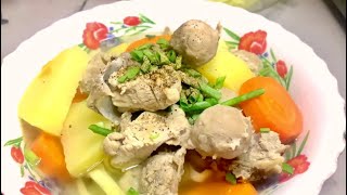 Pork bone soup With Beef Meatballs and Vegetables - Cambodia Soup