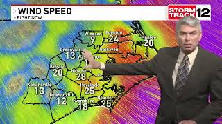 North Carolina Meteorologist Les Still Is Tracking Gusty Wind For The Afternoon