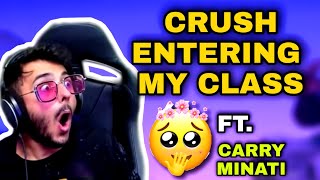 WHEN YOUR CRUSH ENTERS YOUR CLASS 😍 FT. CARRYMINATI GETTING OVER IT 😂BGMI HURRICANE⚡@CarryisLive