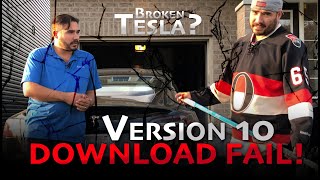 V10 Download Fail, Tesla Mobile Service Fix Window plus a surprise destination charging for Model 3