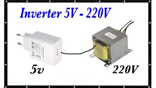 Inverter usb 5V to 220v diy