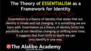 The Theory of Essentialism as a Framework for Social Identity | Sociology | The Alalibo Academy