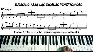 ejercicio para las escalas pentatónicas. 🎶🎹🎧🎼