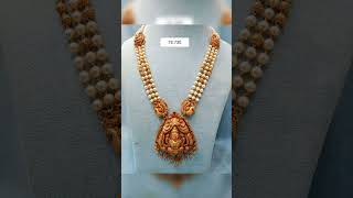 pearl mala # gold pendant with pearl haram desiner pieces # antique haram set