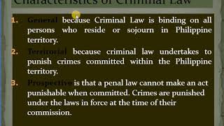 CU 13 - Introduction to Criminal Law AND CU 14 -The Governing Principles of Phillippine Criminal Law