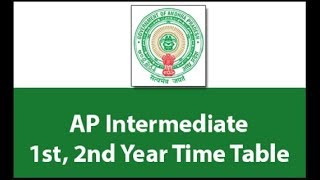 Andhra Pradesh Intermediate Exam Time table 2019 - Results, Hall Tickets, Time Tables