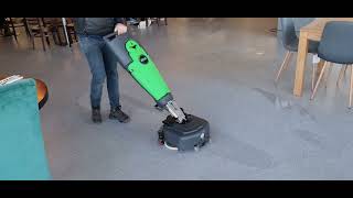 Green Clean M1 scrubber dryer restaurant cleaning