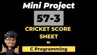 Coding a Cricket Score Sheet/Board in C Programming | C Project |ASMR Programming - No Talking