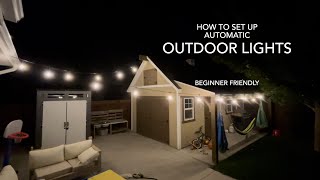 How to set up automatic timer outdoor lights