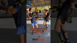 The guy in full black is a technique wizard #muaythai #thailand #technique #beathard #shorts #viral