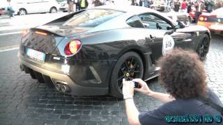 9x Ferrari 599 GTO sounds - revving, accelerating, passing - with 288 GTO - 1080p