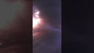 TRUCKS BEING TORCHED N3 - SOUTH AFRICA