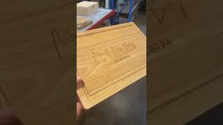 Engraved Rectangle Wedding Wooden Cheese Board