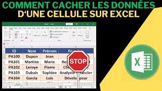 comment cacher les données d‘une cellule sur excel | masquer les données dans une cellule excel