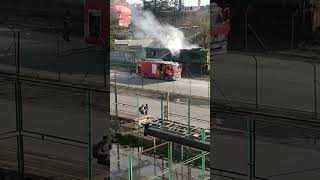 firefighters and train 🚂#fire #firefighter #train        full video see description