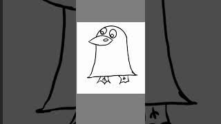 How to draw a penguin | Easy drawing  | #Shorts