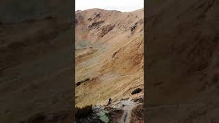 #Shorts MTB enduro trail at beautiful mountain ridge (drone footage)