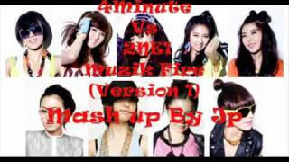 4Minute vs 2NE1 - Muzik Fire (Mash up by me (Jp) version 2