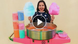 شفا تبيع في ماكينة غزل بنات !‏ Shfa makes cotton candy, Candy machine_