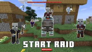 How to Start Village RAID in Minecraft - QUICK TUTORIAL