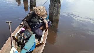 Angler at mempawah river