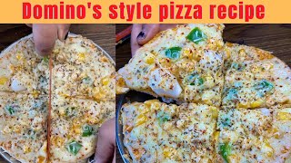 Domino's pizza recipe at home|pizza recipe|No Oven No yeast|How to make pizza at home #shorts recipe