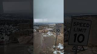 Coming down from Acoma Sky City, Tribeland in New Mexico