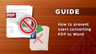 How to stop converting a secured PDF or protected PDF to Word