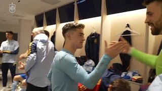 Spain Dressing Room Celebration After Qualifying For Euro 2024