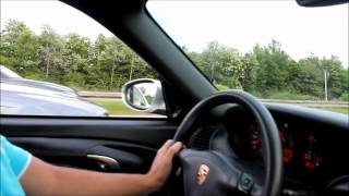 Porsche 996 Turbo vs Audi TT RS vs Bmw M3 e46 street race HD