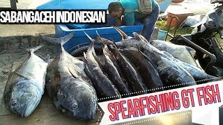 Spearfishing giant trevally Sabang Aceh Indonesian 2018