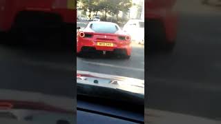 Amazing ferrari around the streets of Cardiff