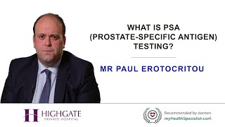 What is PSA (prostate specific antigen) testing?