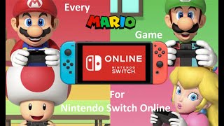 Every Mario Game Currently on Nintendo Switch Online + Expansion Pack for Nintendo Switch